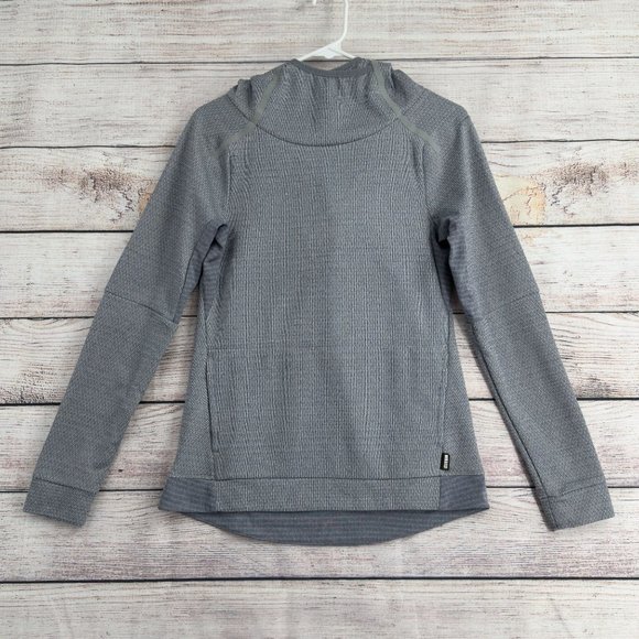 REI Screeline Pullover Hoodie Sweatshirt Women's Size XS Gray Scuba Hood - Picture 1 of 12